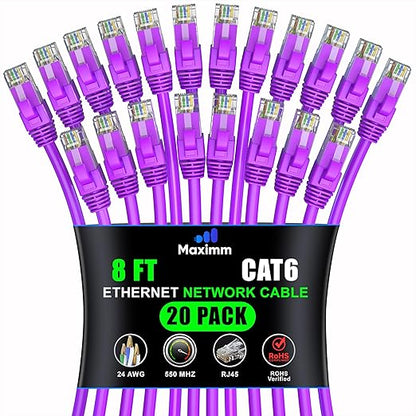 Maximm Cat 6 Ethernet Cable 8 ft by MaximmCable