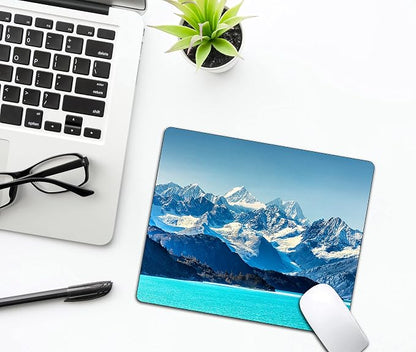 Snow Mountain Mouse Pad, Scenic Lake Mousepad - Image 5