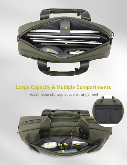 15-16 Inch Laptop Shoulder Bag Business Briefcase Water Resistant Computer - Image 2