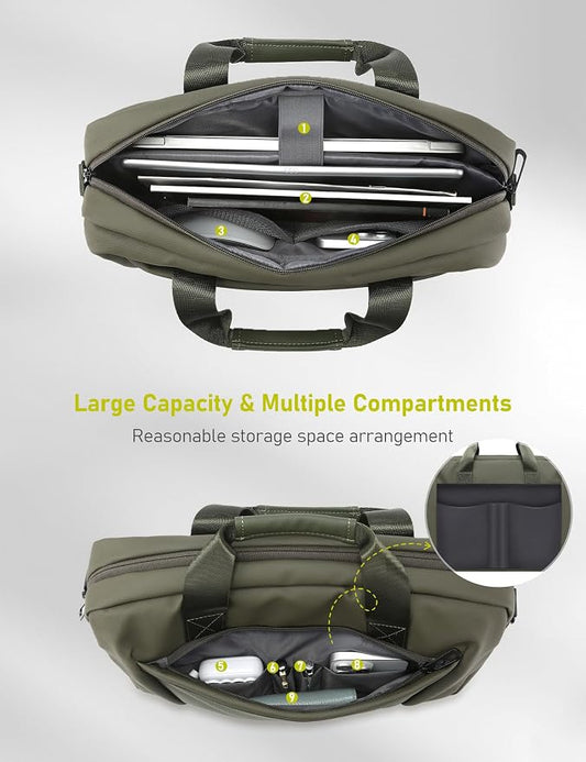 15-16 Inch Laptop Shoulder Bag Business Briefcase Water Resistant Computer - Image 2