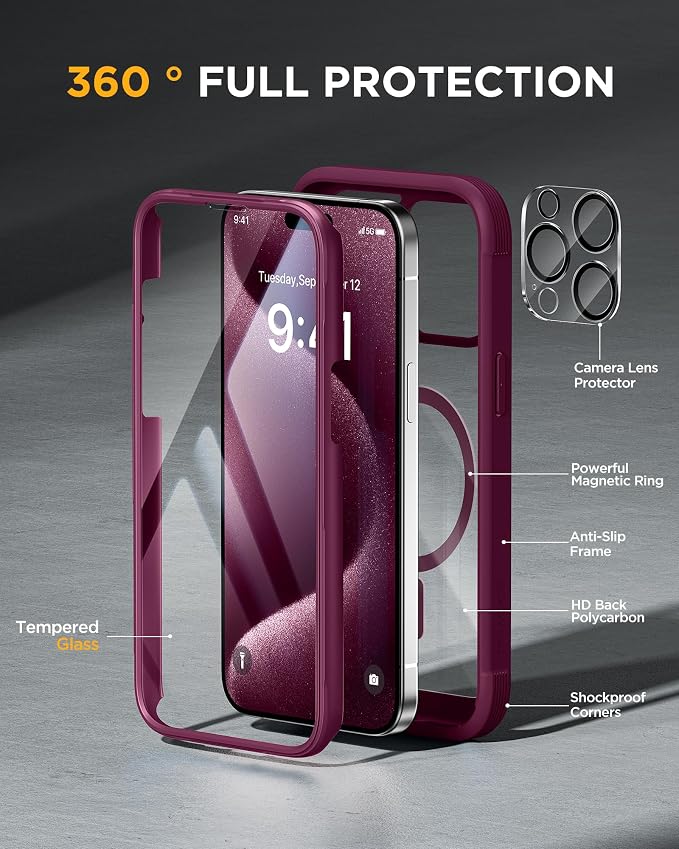 Miracase Magnetic for iPhone 12 Pro Max Case Full-Body Phone case - Image 2
