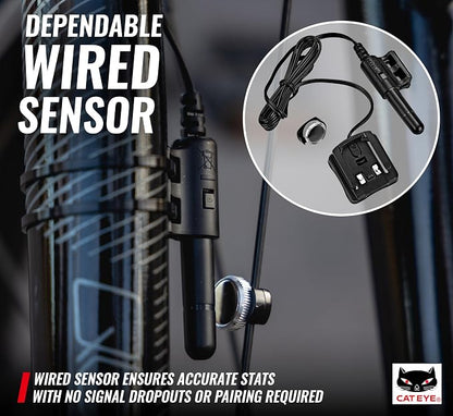 CATEYE Wired Bike Computer – Entry-Level Speedometer and Odometer, Auto - Image 3