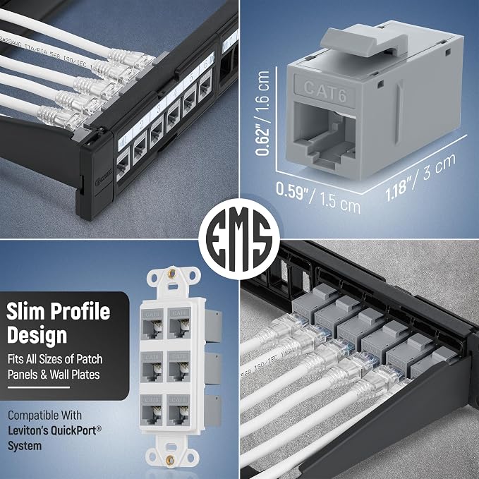 Everest 48-Pack RJ45 CAT6 Keystone Coupler - Image 3