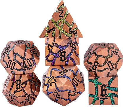 DND Metal Dice Set, Polyehdral Dice Set by Maywin