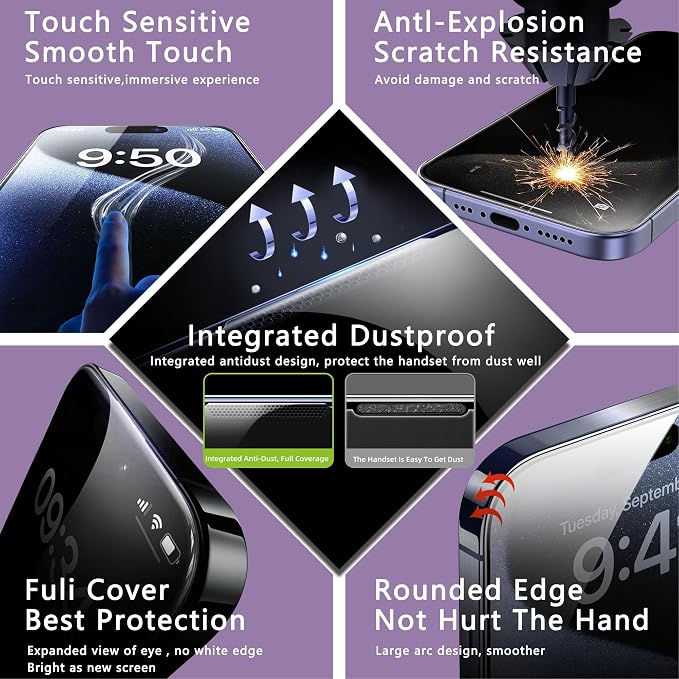 2 Pack Privacy Screen Protector - Image 5