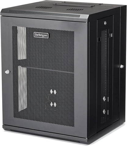 StarTech 4-Post 15U Wall Mount Network Cabinet w/ 1U Shelf, Ships Fully by StarTech