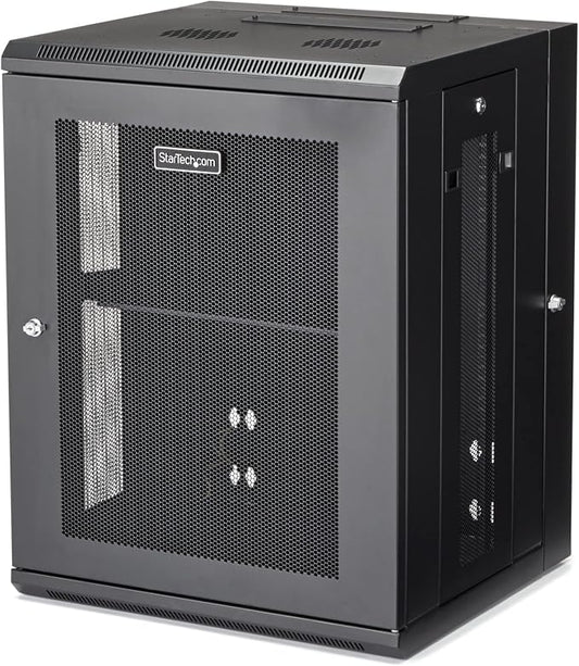 StarTech 4-Post 15U Wall Mount Network Cabinet w/ 1U Shelf, Ships Fully by StarTech