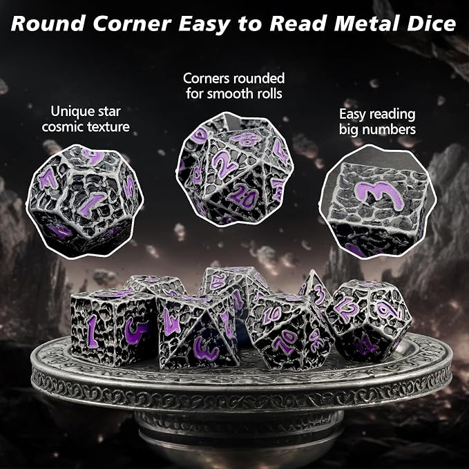 PJOY Metal Dice Set D&D for Dungeons and Dragons Dice - Image 5