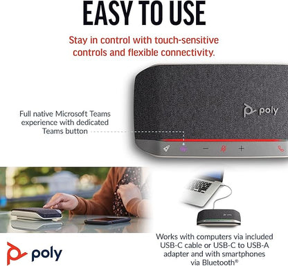 Poly Sync 20 USB-C Personal Portable Smart Speakerphone – Long Battery Life – - Image 5