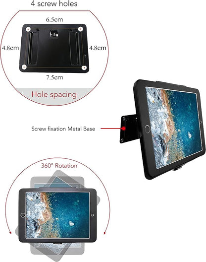 On Wall Mount Bracket for iPad 9.7", Anti-Theft Lock, Rotate Design - Image 6