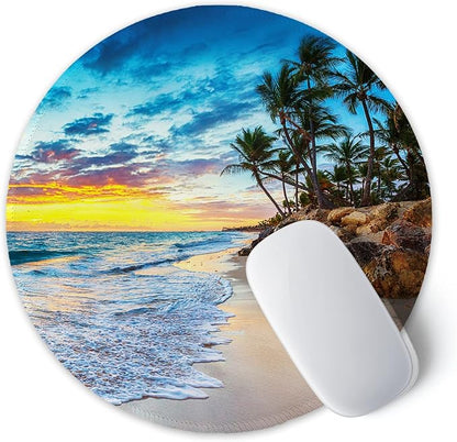 ITNRSIIET Round Mouse Pad with Stitched Edge Premium-Textured Waterproof - Image 2