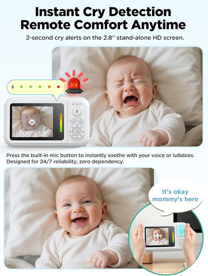 NUOTUN Baby Monitor with Camera and Audio, Baby Monitor No Wifi with Clip - Image 4