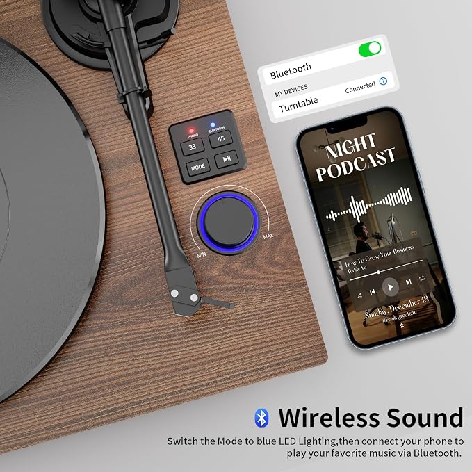 Bluetooth Turntable HiFi System - Image 5