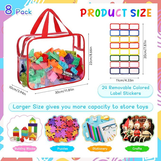 8 Packs Large Toy Storage Bags - Image 2