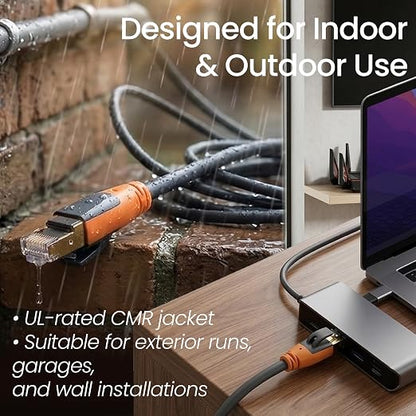 Cat 8 Ethernet Cable 40ft, High Speed LAN Cables 40Gbps 2000MHz Shielded - Image 10