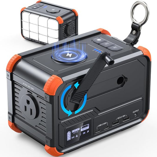 BROWEY Portable Power Station 153Wh Camping Small Solar Generator by BROWEYInc