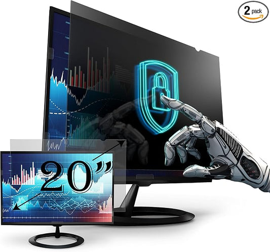 Premium Privacy Screen Filter for 20 Inches Desktop Computer Widescreen Monitor by EZProScreenProtector