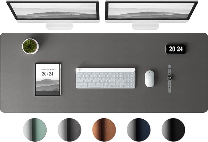 Aothia Leather Desk Pad Protector, Office Mat, Large Mouse Pad, Laptop Desk Pad by Aothia