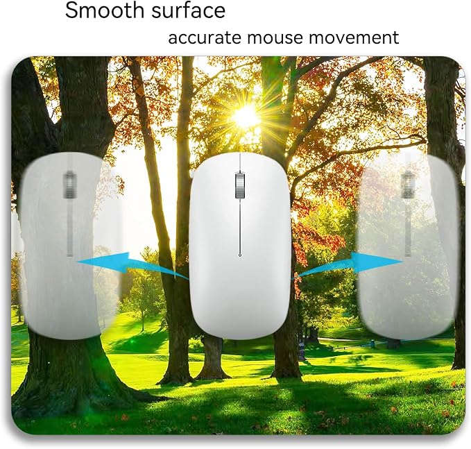 Beautiful Natural Scenery Forest Design Mouse Pad Mat Rectangle Non-Slip Rubber - Image 6