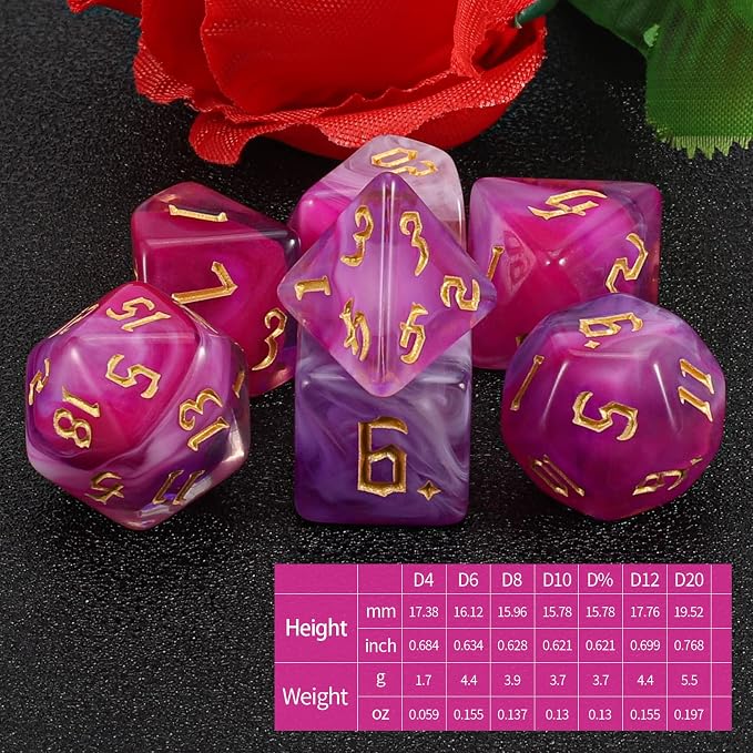 QMAY DND Dice Set -D&D Polyhedral Dice - Image 2