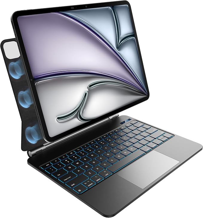 nimin Keyboard Case for 2024 iPad Air 13 and iPad Pro 12.9 6th, 3rd Gen by nimin