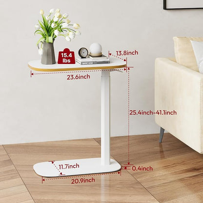 SANODESK Adjustable Overbed Bedside Table Pneumatic Adjustable Height Laptop - Image 2