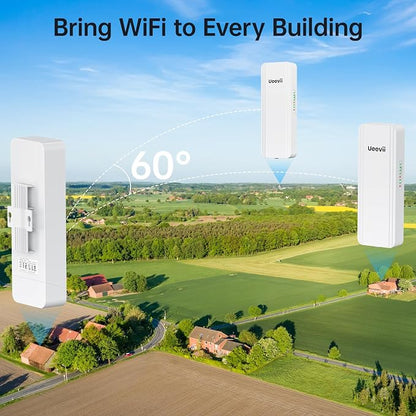 UeeVii Dual-Band Wireless Bridge Router Kit | 2.4G 5.8G WiFi Bridge | 5KM Point - Image 5