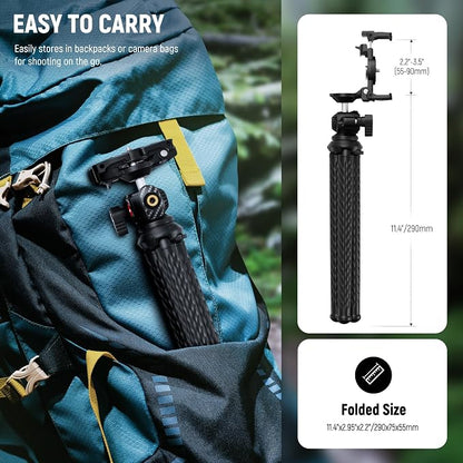 NEEWER Camera Tripod with Remote, Mini Flexible Vlog Phone Tripod Stand with - Image 10