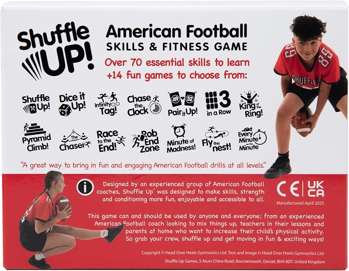 Shuffle Up American Football Card Game – Kids Outdoor Garden Games - Image 2