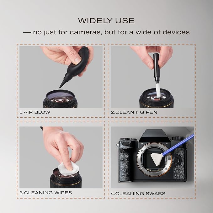 Camera Lens Cleaning Kit for DSLR and Sensitive Electronics, 9-in-1 Lens - Image 4