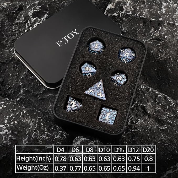 PJOY Metal D&D Dice Set for Dungeons and Dragons Dice - Image 6
