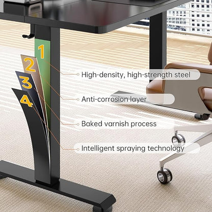 Veken 55 Inch Large Electric Standing Desk, Heights Adjustable, Sit to Stand Up - Image 5