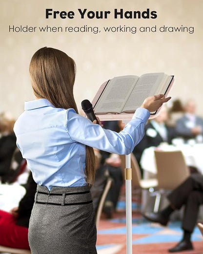 2 in 1 Dual-use Floor Book Stand & Desktop Book Stand, Height Adjustable from - Image 3