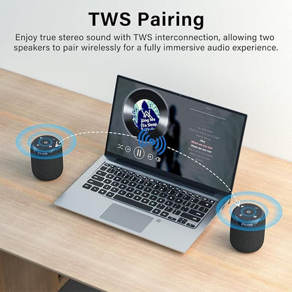 OHAYO Portable Bluetooth Speaker, IPX7 Waterproof Speakers, 15W Loud Stereo - Image 3