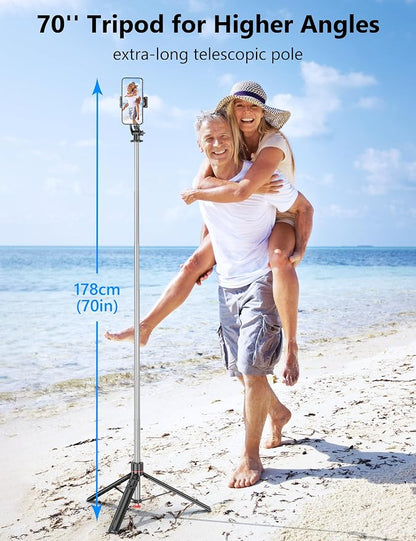 70'' Automatic Tripod, Extendable Selfie Stick Phone - Image 3