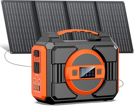 Solar Powered Generator 300W Rated, Portable Solar Generator Power Station by Apowking