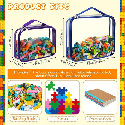 Sanwuta 6 Packs Toy Storage Bags, PVC Organizing Case Bags - Image 2