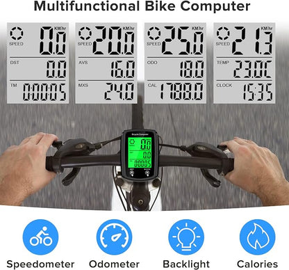 Bike Computer and Bicycle Odometer Wired MPH KM/H Bike Speedometer - Image 6