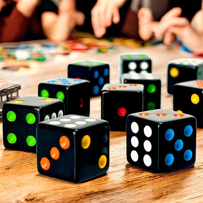 Luck Lab 10 Piece D6 Multicolor Pip Dice Pack - Image 4
