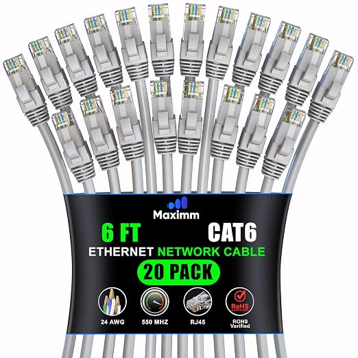 Maximm Cat 6 Ethernet Cable 6 ft by MaximmCable