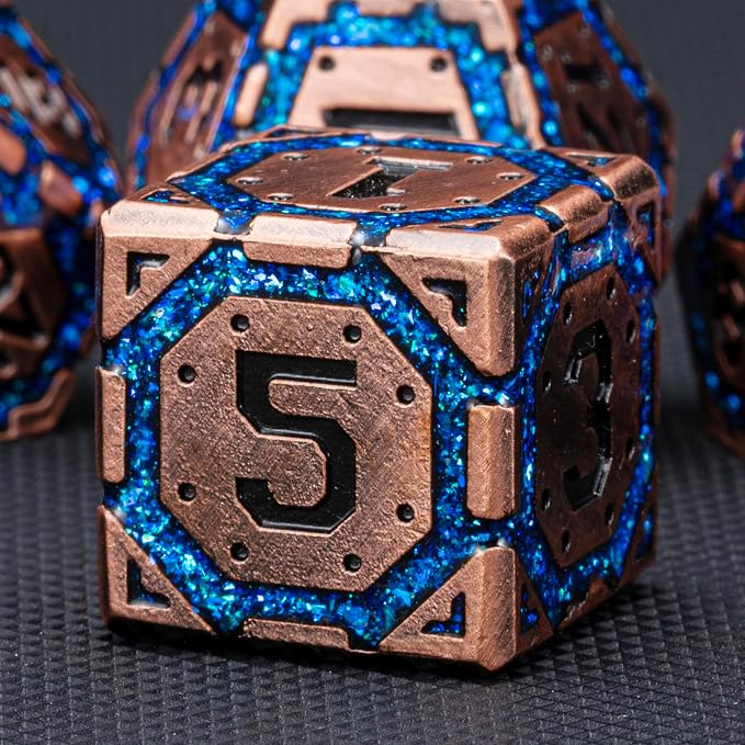 DND Metal Dice Set, Polyhedral Dice Set - Image 4