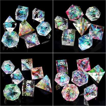 Haxtec Rainbow Sharp Edge Dice Set DND Dice - Image 7