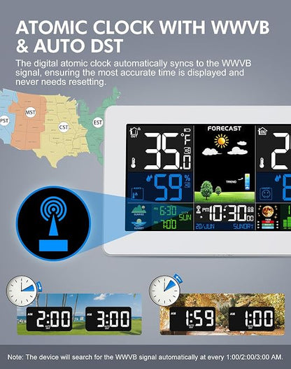 Weather Station Wireless Indoor Outdoor, Digital Thermometer - Image 4