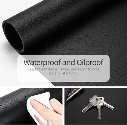 YSAGi Desk Mat, Desk Pad, Waterproof Desk Pad, 35.4" x 17" Laptop Leather Desk - Image 2
