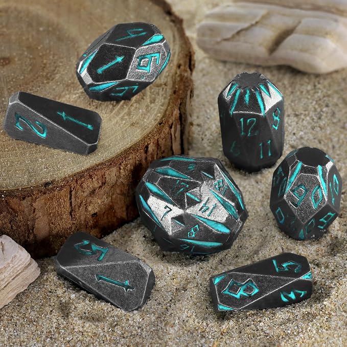 Dungeons and Dragon Dice of 7, Metal Dice Set D and D Polyhedral DND Dice Set - Image 6