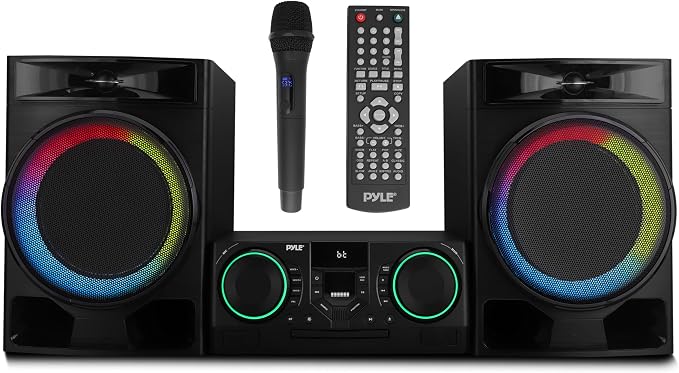Pyle CD Stereo System with Bluetooth, MP3/DVD/CD Playback, Dual USB Recording by PyleUSA