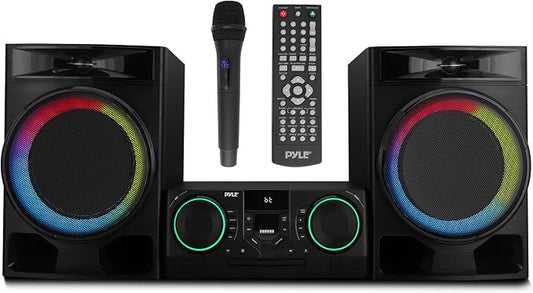 Pyle CD Stereo System with Bluetooth, MP3/DVD/CD Playback, Dual USB Recording by PyleUSA