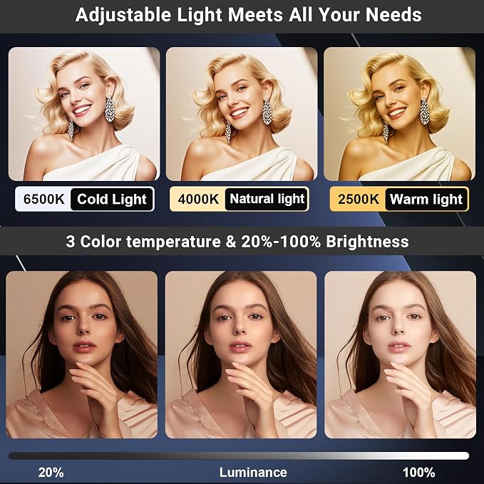 Rechargeable Ring Light Without Stand, Cordless Square Ring Light - Image 2