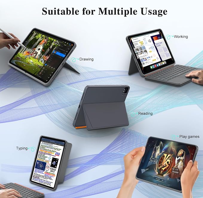 iPad Air 11 inch Case with Keyboard, Pro 11, iPad A16 11th/10th, Flex Magnetic - Image 3