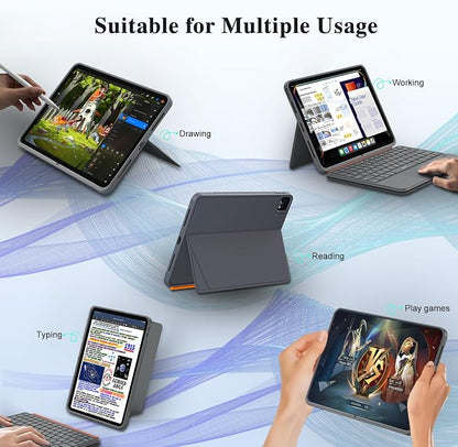 iPad Air 11 inch Case with Keyboard, Pro 11, iPad A16 11th/10th, Flex Magnetic - Image 3